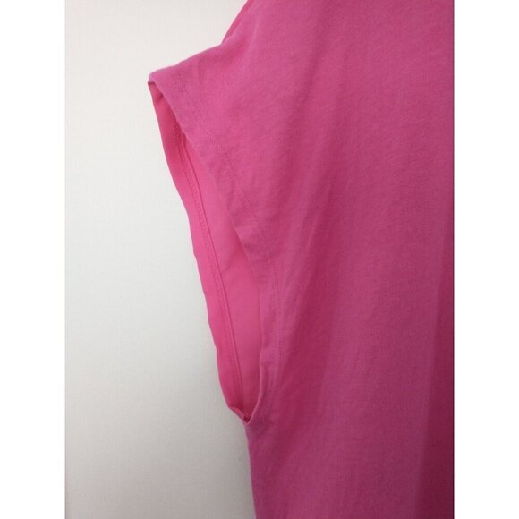 LANE BRYANT Short Sleeve Pullover Pink Top Shell Notch Neck - 18/20 - Picture 4 of 5